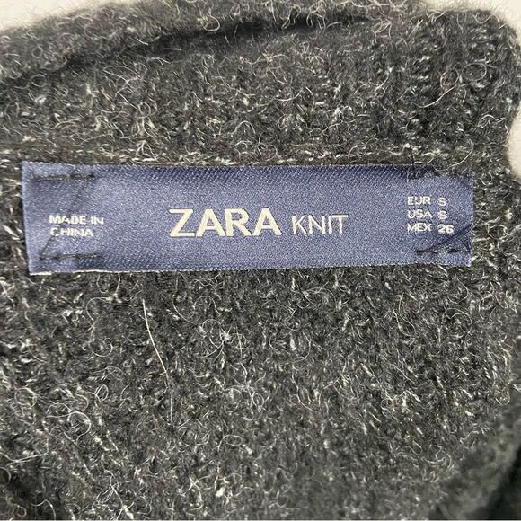 Zara Pine Green Knit Long Sleeve Sweater Dress - Picture 3 of 3